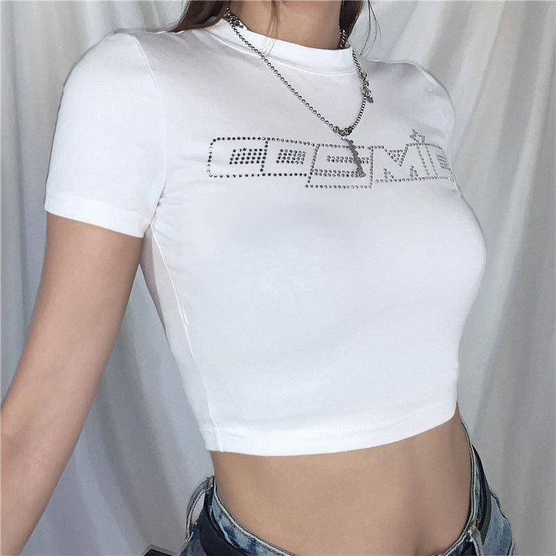 2020 Women's Summer Letter Print Crop Top T-Shirt