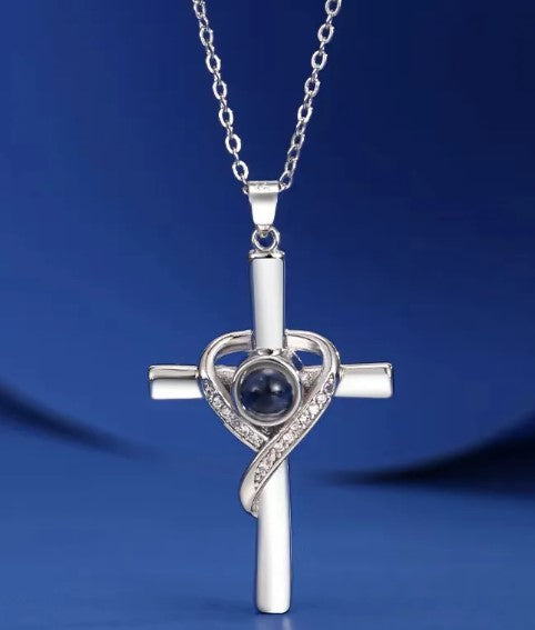 Love Heart Cross Necklace