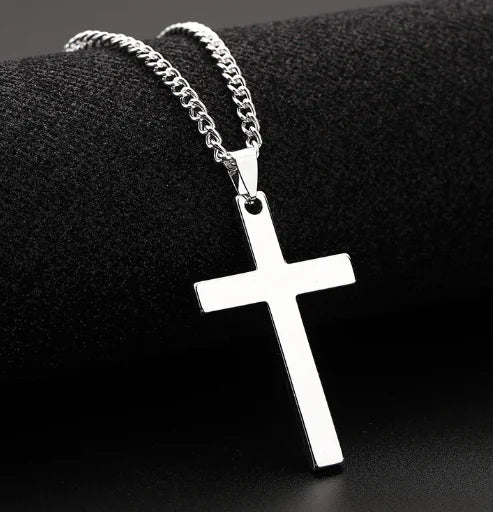 Minimalist Gold Cross Pendant Necklace for Men | Christian Jewelry