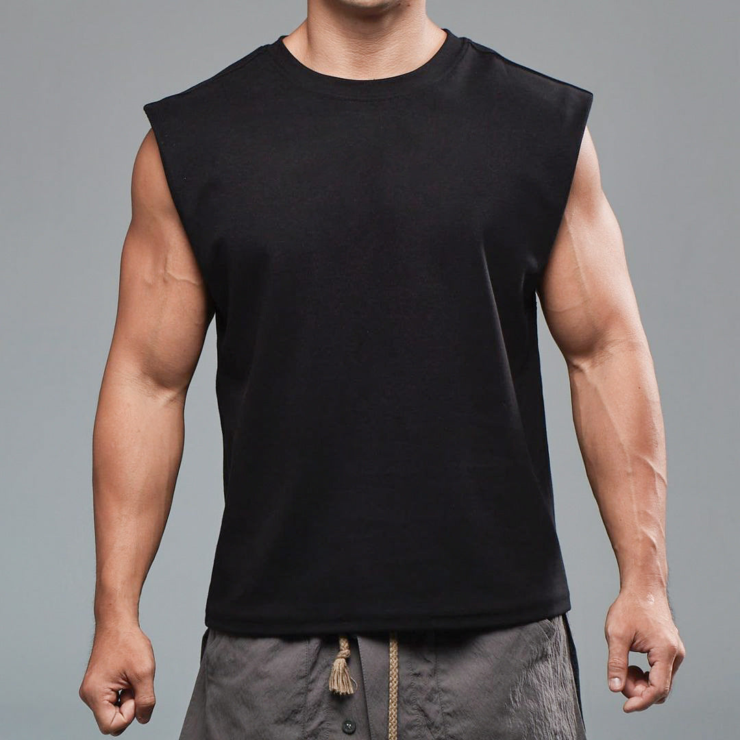 Men's Loose Fit Cotton Sleeveless Sports Tank Top
