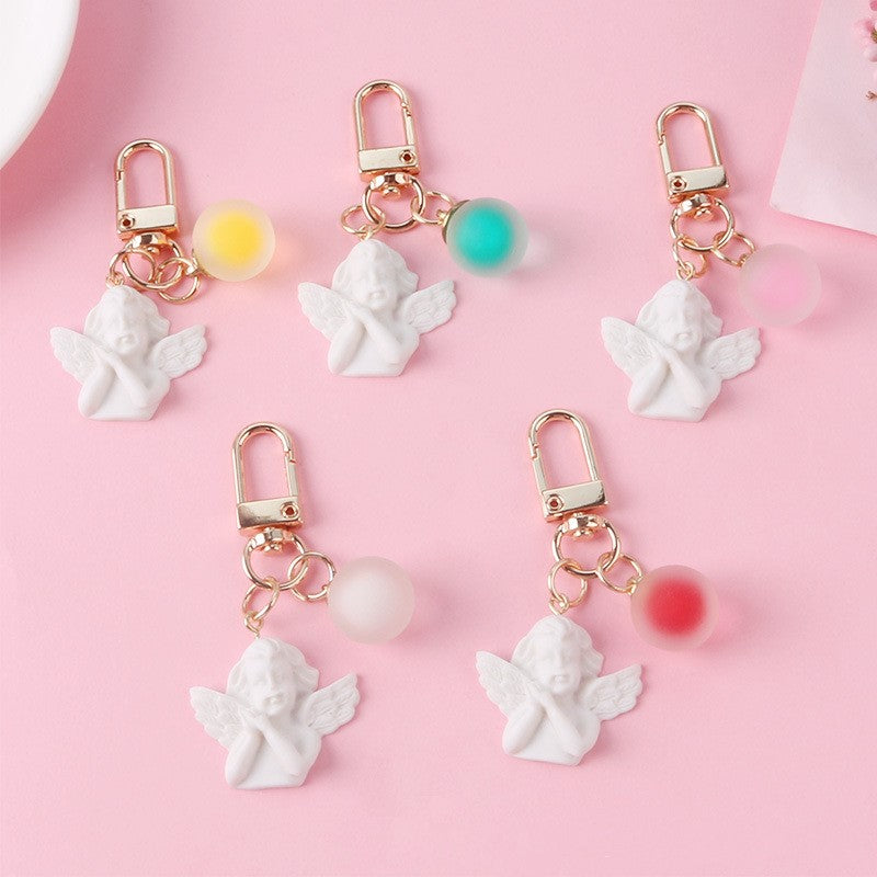 Trendy Angel Keychain with Jelly Color Ball Accessory | Accessory