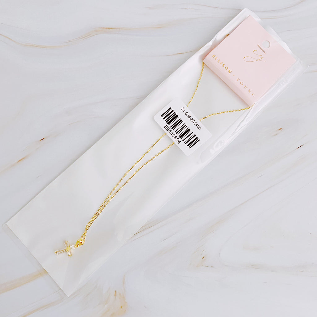 My Dear Crystal Cross Necklace | Christian Jewelry