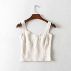 Cotton and Linen Camisole for Big Chest Outer Wear