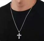 Gothic Zircon Cross Necklace