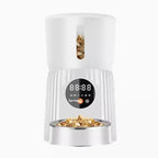 Automatic Pet Feeder with Timer, App-Controlled WiFi Smart Food Dispenser for Cats & Dogs, Programmable Portions with Stainless Steel Bowl