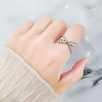 Women's Fashion Double-Layer Rotating Cross Ring