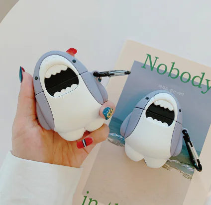 Cartoon 3D Shark AirPods Case for Wireless Earbuds | Accessory