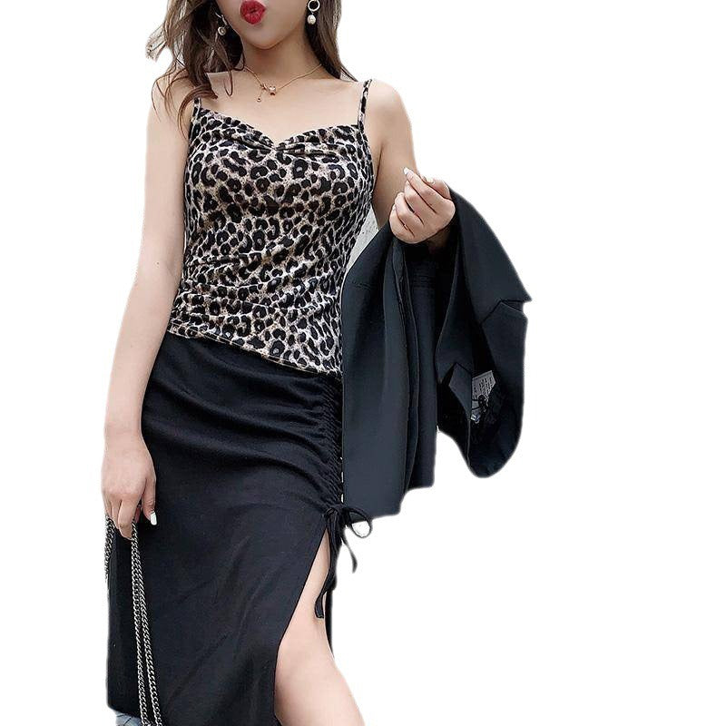 Leopard Print Camisole Women's Sleeveless Fashion Top