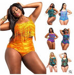 Women's Plus Size Aztec Print One-Piece Swimsuit