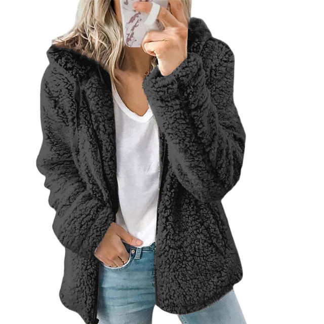 Elegant Thick Faux Fur Teddy Coat for Women
