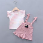 Cute Summer Outfit for Girls - 2Pcs T-Shirt & Shorts