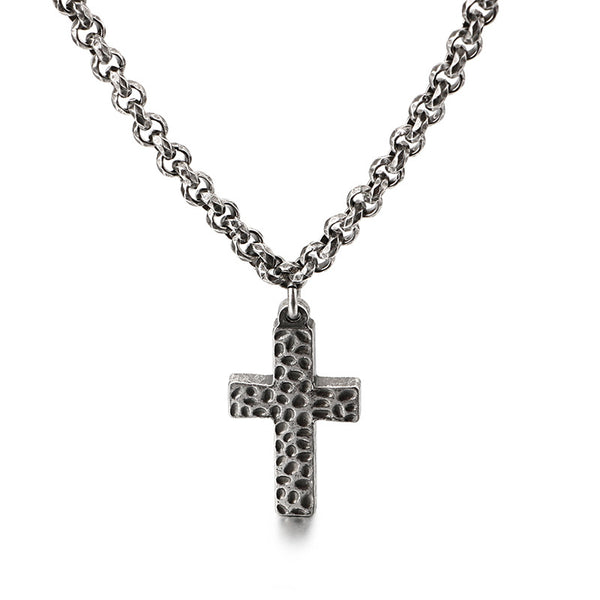 Retro Stainless Steel Cross Chain Bracelet