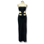European And American Design Sense Tube Top Hollow Split Dress