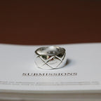 Classic Versatile Rhombus Cross Check Ring