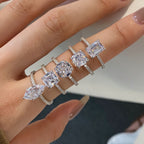 Marquise Cushion Zircon Solitaire Ring