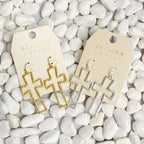 Dangle Cross Outlined Earrings | Christian Jewelry