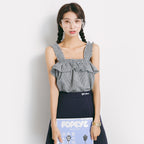 Lace Trim Camisole Top - Slim Fit Sleeveless Tank