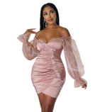 Women's Fashion Tube Top Dress with Shoulder Cutouts