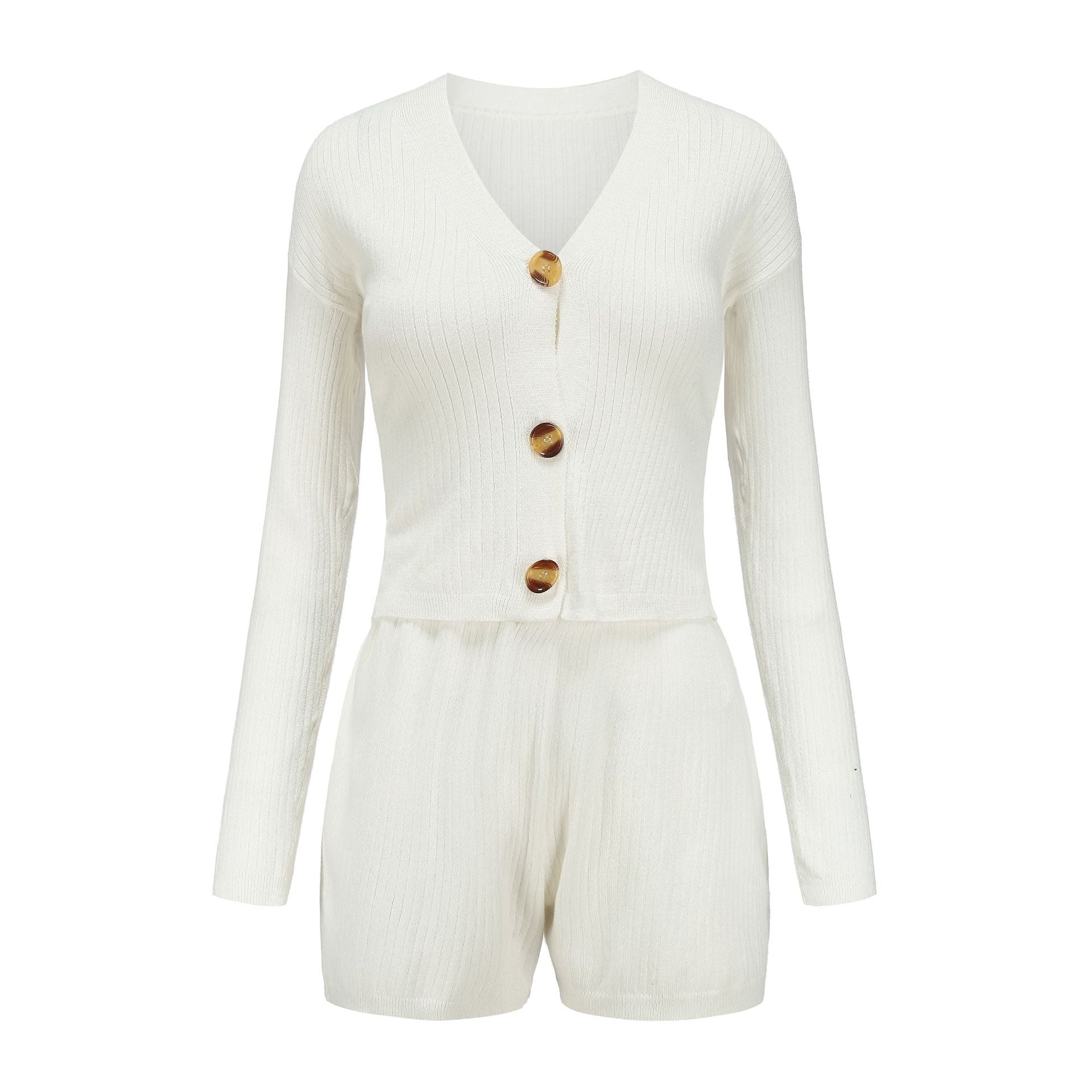 Fashionable Women's Sweater and Shorts Set (2 Pieces)