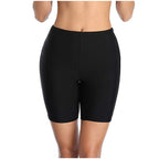 Women's Black Swim Boy Shorts / Swim Bottoms