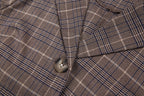 Summer Plaid Crop Top with Button Closure for Women