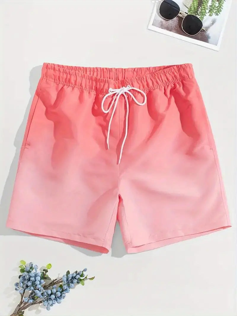Gradient Tropical Quick-drying Swim Trunks for Men