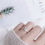 Brushed Silver Cat Adjustable Ring