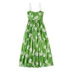Floral Print Midi Dress with Spaghetti Straps for Women