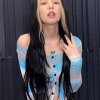 Jennie Style Blue Tie-Dye Long Sleeve Crop Top