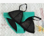 Women's Neoprene Colorblock Push-Up Bikini Set