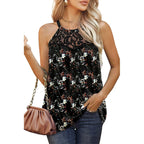 Loose Fit Summer Lace Halter Tank Tops for Women