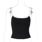 Summer Lace Trim Camisole Tops