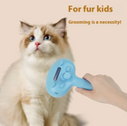 Self-Cleaning Pet Grooming Brush with Mist, Rechargeable Deshedding Slicker Brush for Cats and Dogs, One-Click Hair Removal Spray Comb