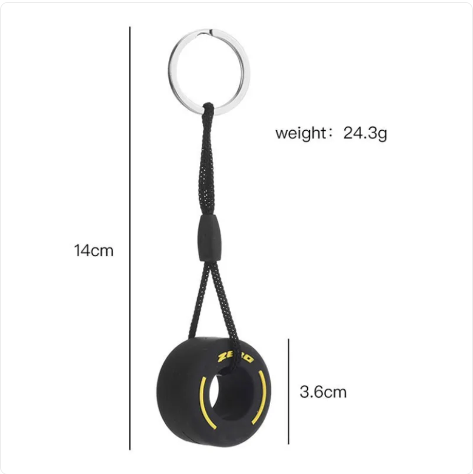 PVC Soft Rubber Tire Keychain | Accessory