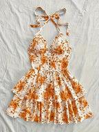 European & American Floral Camisole Dress