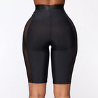 Women's Fashion Mesh Perspective Sports Shorts