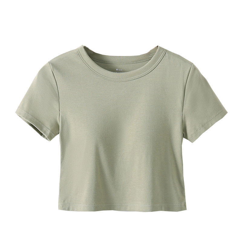 Summer Crop Top with Built-in Bra for Women