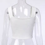 Women's Sexy Bow Tie Pleated U-Neck Tank Top