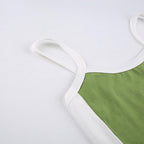 Colorblock Patchwork One-piece Neck Camisole Top