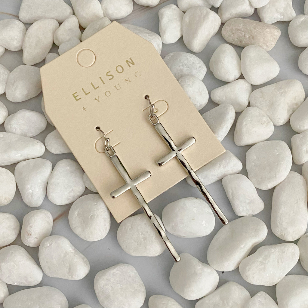 Slim And Stylish Cross Earrings | Christian Jewelry