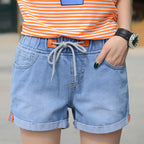 Women's Loose Ripped Denim Shorts, Casual Wide Leg Pants