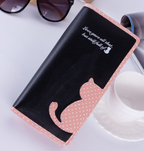 Cute Cat Long Wallet with Colorful Design (One Piece)