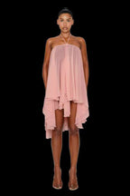 Halter Neck Tube Top Loose Mini Dress
