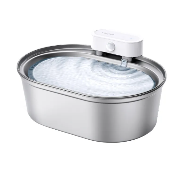 Automatic Pet Water Fountain, 304 Stainless Steel Cat & Dog Drinking Bowl, Quiet Filtered Ultra-Wide Dispenser for Fresh Hydration