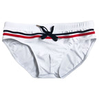 Men's Striped Yellow Swim Briefs