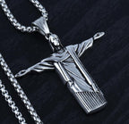 Christ the Redeemer Jesus Pendant Necklace for Men | Christian Jewelry