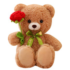 Cute Teddy Bear Plush Toy with Rose - Valentine Gift | Home Decor