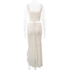Lace Two-Piece Tube Top & Fishtail Skirt Set