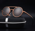 Round Steampunk Polarized Sunglasses
