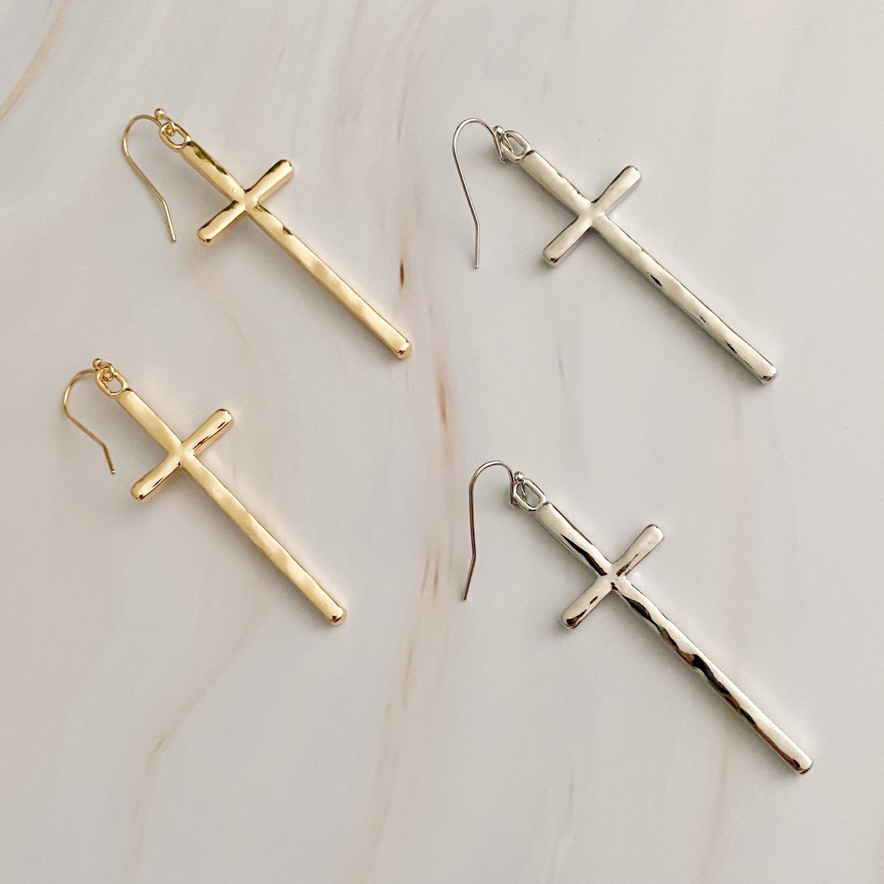Slim And Stylish Cross Earrings | Christian Jewelry